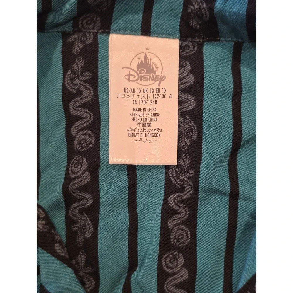Disney Haunted Mansion Pajama Set Womens 1X Striped Shirt Shorts VTG Style - Picture 5 of 10